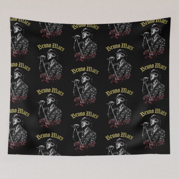 Item preview, Bruno Mars Live Vintage Gold Gothic Typography & Roses designed and sold by SamirBeer96.