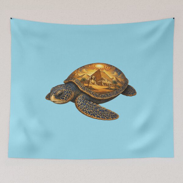 Item preview, Resting Sea Turtle | Ocean Pyramid Art Collection designed and sold by Zaru Art Studio.