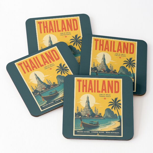 Item preview, Vintage Thailand Poster designed and sold by GoodOldVintage.