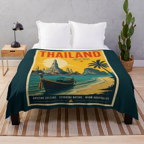 Item preview, Vintage Thailand Poster designed and sold by GoodOldVintage.