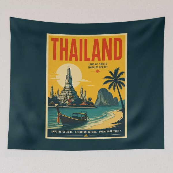 Item preview, Vintage Thailand Poster designed and sold by GoodOldVintage.