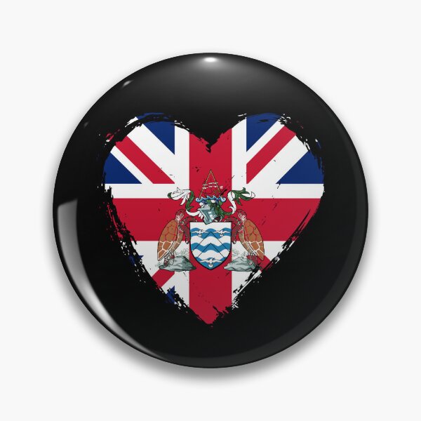 Item preview, Distressed Ascension Island Flag Heart SH-AC designed and sold by shitpostee.