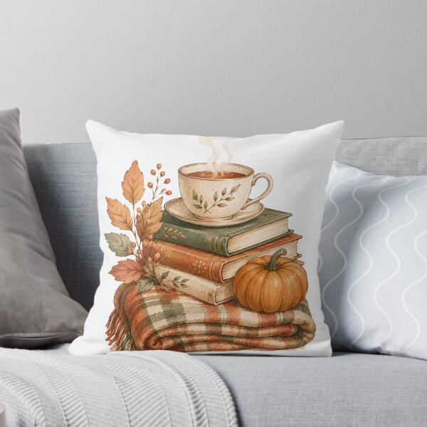 Item preview, Autumn Reading Nook Cozy Fall Book Lover Art designed and sold by DreamelleStudio.