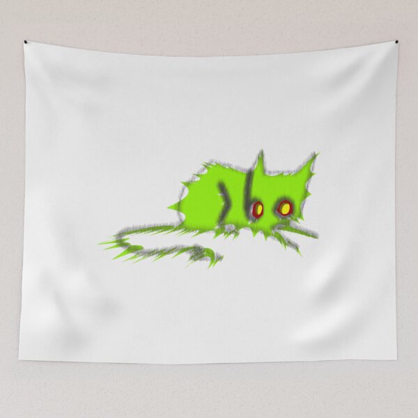 Item preview, Green spooky cat designed and sold by VesperaVoid.
