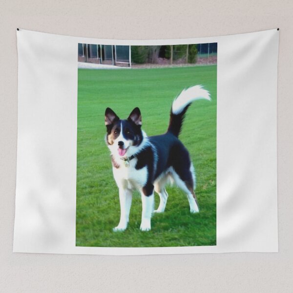 Item preview, Animals - Mixed Breed Dog, Playful on Green Grass designed and sold by World-Pets.