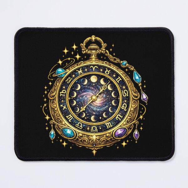 Item preview, Zodiac Galaxy Pocket Watch | Celestial Astrology Timepiece | Cosmic Fantasy Art designed and sold by irfanshikh.