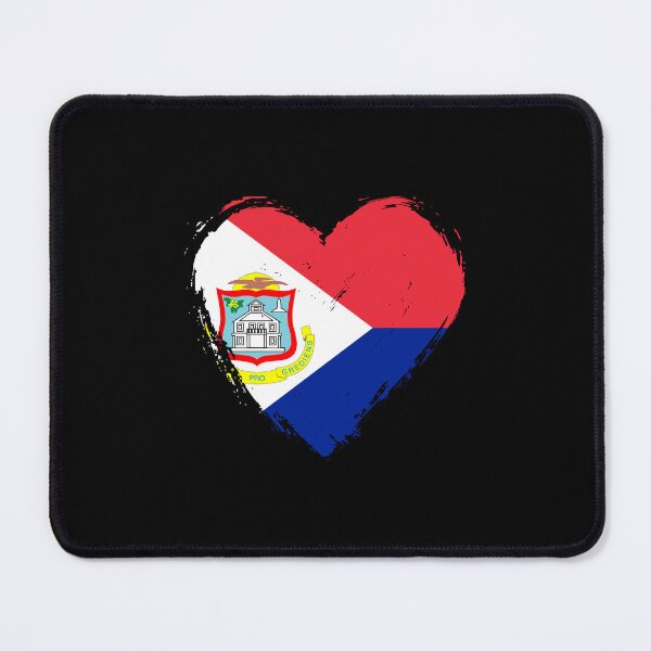 Item preview, Distressed Sint Maarten Flag Heart SX designed and sold by shitpostee.
