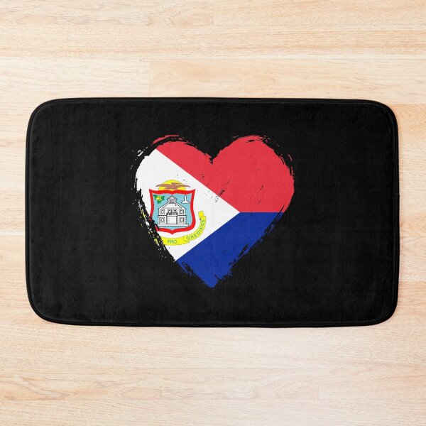 Item preview, Distressed Sint Maarten Flag Heart SX designed and sold by shitpostee.