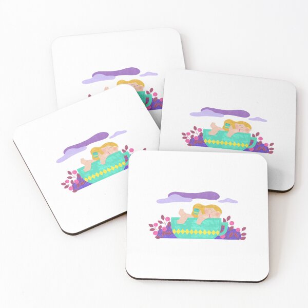Item preview, Plop Into Coffee Cute Whimsical Girl Pastel Dream Cup Graphic designed and sold by VesperaVoid.