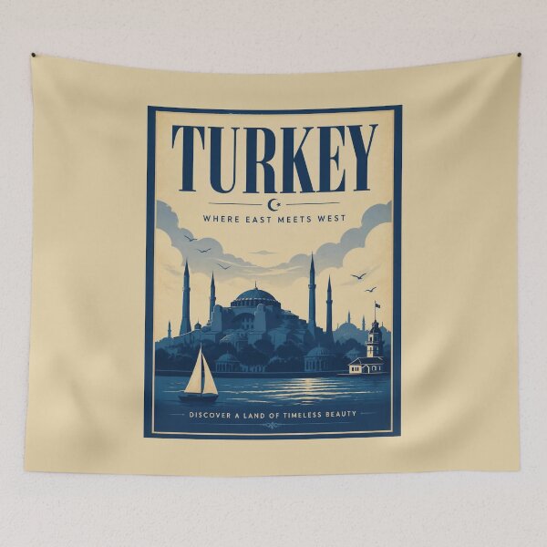 Item preview, Vintage Turkey Poster designed and sold by GoodOldVintage.