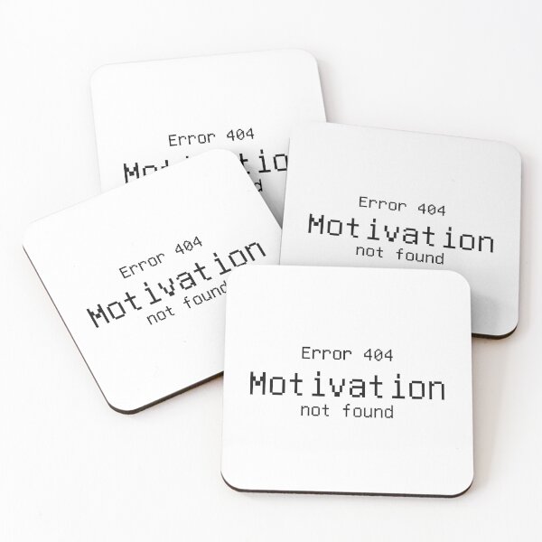 Item preview, Error 404 Motivation Not Found Funny Meme Tee designed and sold by low battery meme design.