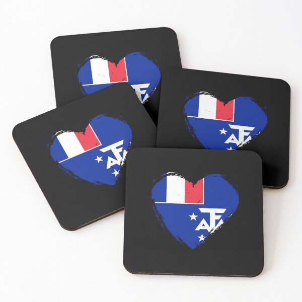 Item preview, Distressed French Southern Territories Flag Heart TF designed and sold by shitpostee.