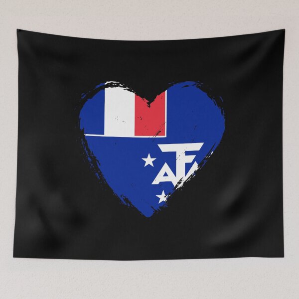 Item preview, Distressed French Southern Territories Flag Heart TF designed and sold by shitpostee.