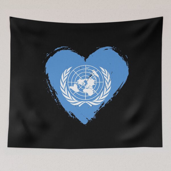 Item preview, Distressed United Nations Flag Heart UN designed and sold by shitpostee.