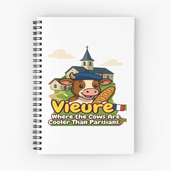 Item preview, Vieure France – Where the Cows Are Cooler Than Parisians | Funny French Village Cow T-Shirt | Rural France Travel Souvenir | Cute Cartoon Cow & Baguette Design designed and sold by Sushikidsntod.