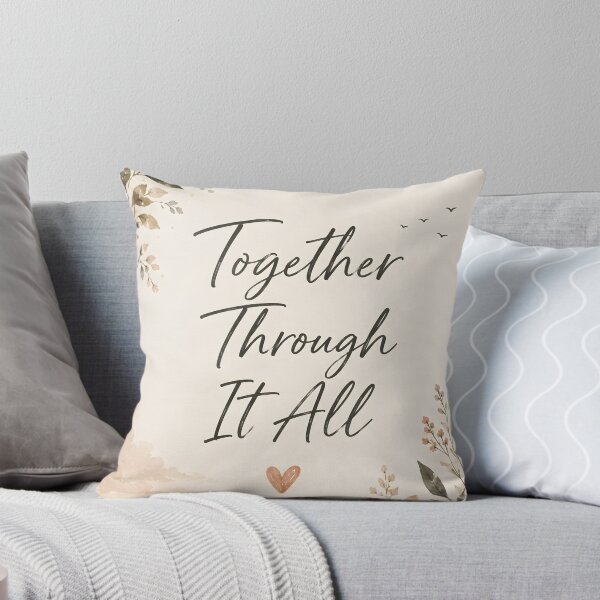 Item preview, Together Through It All – Watercolor Couple Anniversary Gift designed and sold by blankTeeShirt.