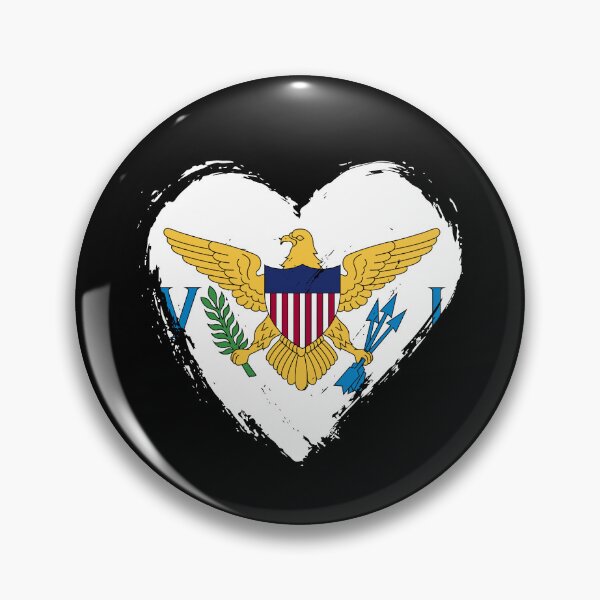 Item preview, Distressed United States Virgin Islands Flag Heart VI designed and sold by shitpostee.
