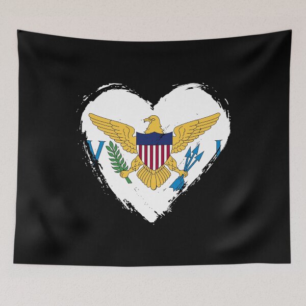 Item preview, Distressed United States Virgin Islands Flag Heart VI designed and sold by shitpostee.