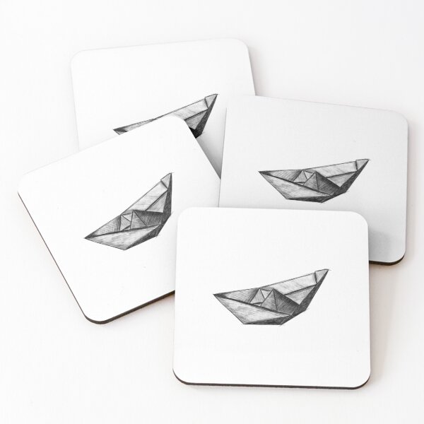 Item preview, Hand-Drawn Origami Paper Boat Sketch designed and sold by holdmeras.