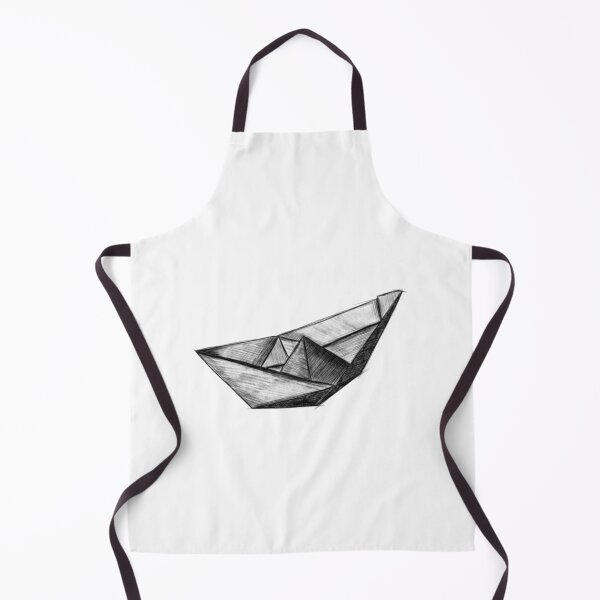 Item preview, Hand-Drawn Origami Paper Boat Sketch designed and sold by holdmeras.