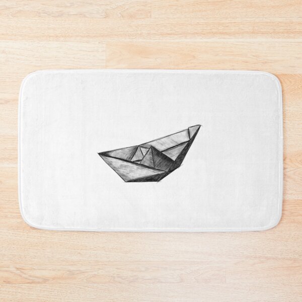 Item preview, Hand-Drawn Origami Paper Boat Sketch designed and sold by holdmeras.
