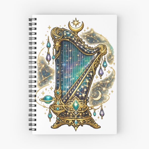 Item preview, Celestial Galaxy Harp | Mystic Cosmic Instrument | Fantasy Astrology Art designed and sold by irfanshikh.