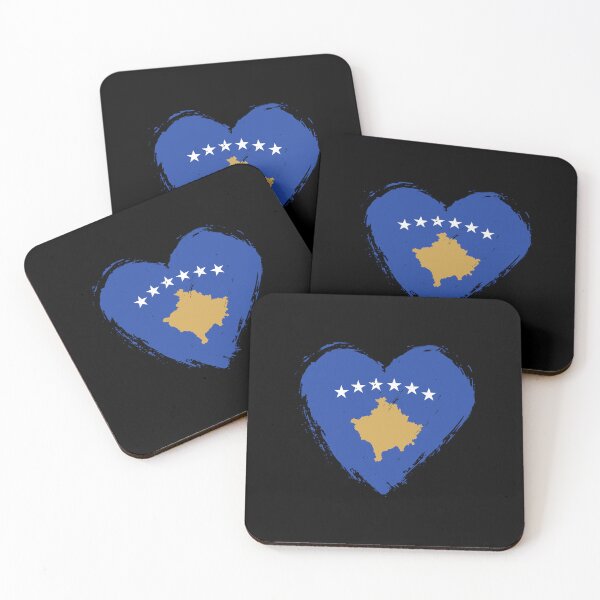 Item preview, Distressed Kosovo Flag Heart XK designed and sold by shitpostee.