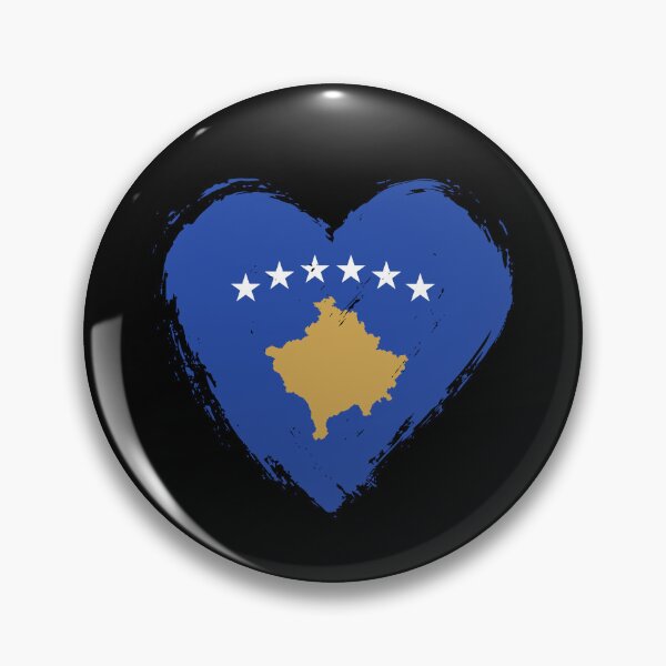 Item preview, Distressed Kosovo Flag Heart XK designed and sold by shitpostee.