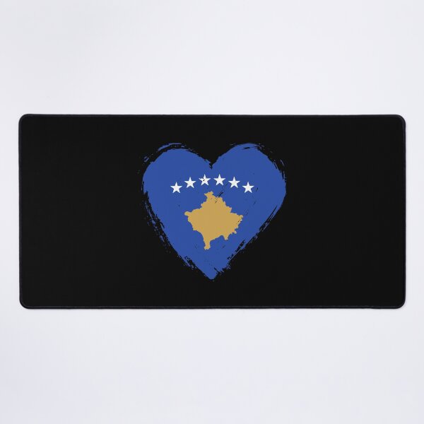 Item preview, Distressed Kosovo Flag Heart XK designed and sold by shitpostee.