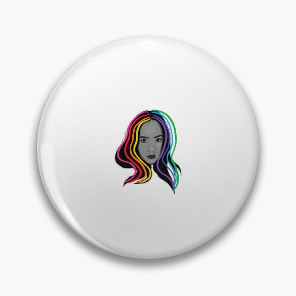 Item preview, Rainbow Hair Woman — Colorful Portrait Art Print, Bold Feminine Illustration designed and sold by holdmeras.