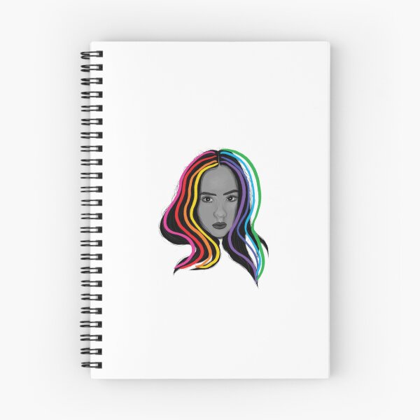 Item preview, Rainbow Hair Woman — Colorful Portrait Art Print, Bold Feminine Illustration designed and sold by holdmeras.