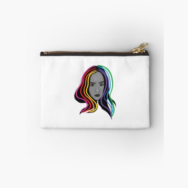 Item preview, Rainbow Hair Woman — Colorful Portrait Art Print, Bold Feminine Illustration designed and sold by holdmeras.