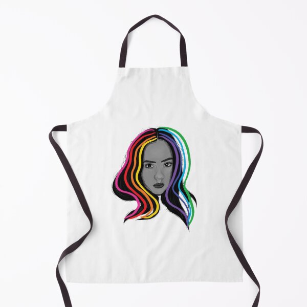 Item preview, Rainbow Hair Woman — Colorful Portrait Art Print, Bold Feminine Illustration designed and sold by holdmeras.