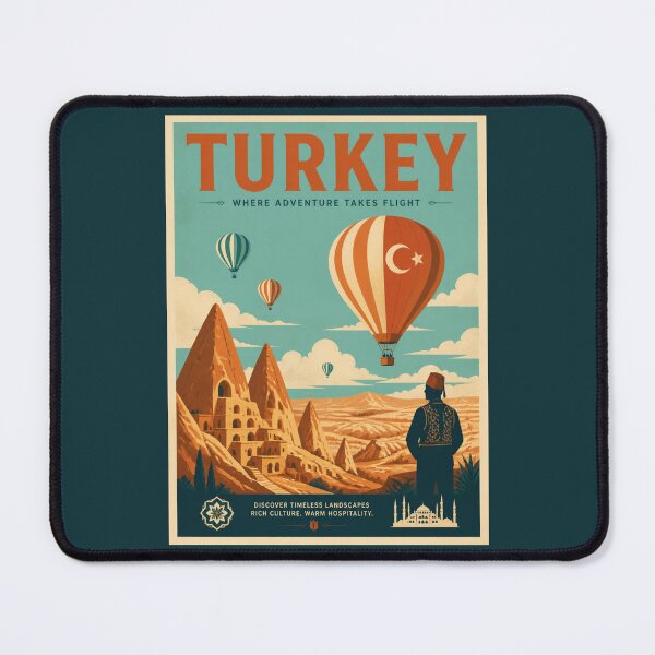 Item preview, Vintage Turkey Poster designed and sold by GoodOldVintage.