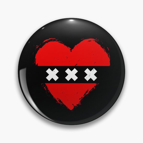 Item preview, Distressed Amsterdam Flag Heart XX designed and sold by shitpostee.