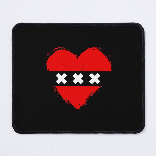 Item preview, Distressed Amsterdam Flag Heart XX designed and sold by shitpostee.