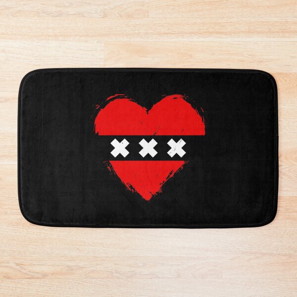 Item preview, Distressed Amsterdam Flag Heart XX designed and sold by shitpostee.