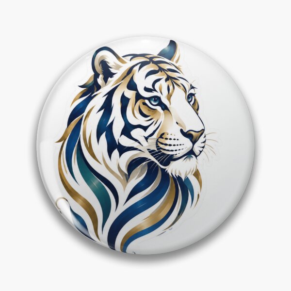 Item preview, Majestic Blue and Gold Ornate Tiger Art designed and sold by Arts Design 15.