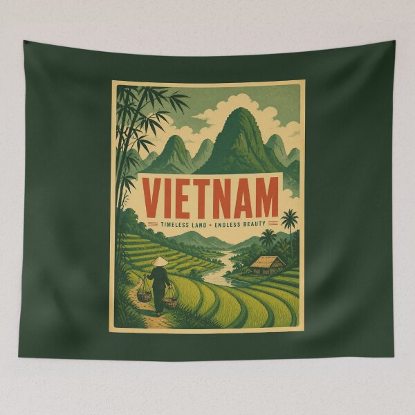 Item preview, Vintage Vietnam Poster designed and sold by GoodOldVintage.