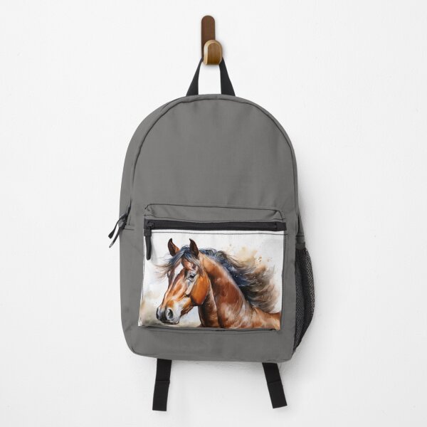 Item preview, Beautiful portrait digital watercolour painting of a majestic horse designed and sold by alcame-photo.
