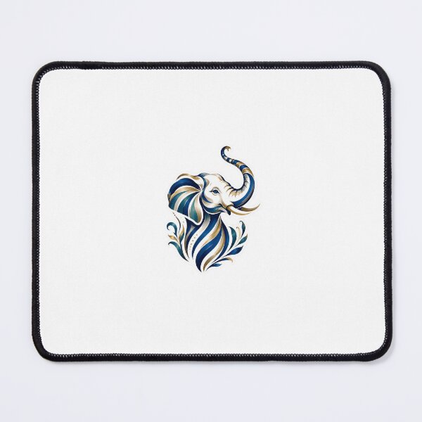 Item preview, Majestic Blue and Gold Ornate Elephant Art designed and sold by Arts Design 15.