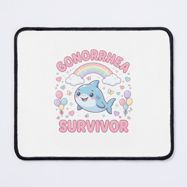 Item preview, Shark gonorrhea survivor funny gag adult humor novelty designed and sold by CheeseBlueprint.