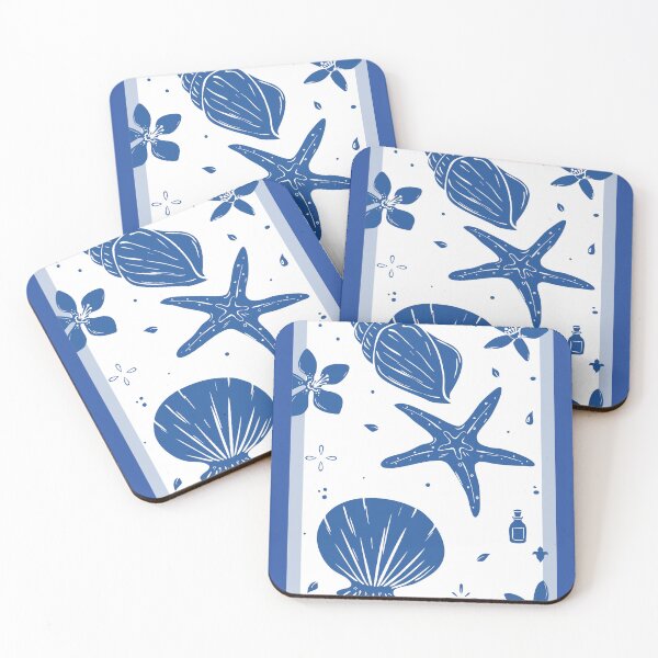Item preview, Seashell & Starfish Postcard | Minimal Coastal Ocean Illustration designed and sold by Sagi Jane Art.