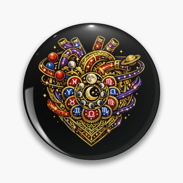 Item preview, Zodiac Cosmic Heart | Celestial Astrology Engine | Galaxy Fantasy Art designed and sold by irfanshikh.