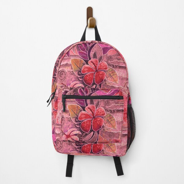 Item preview, Hawaiian Red Sunset Abstract - Tropical Floral, Ocean & Sky Art designed and sold by sunnthreads.