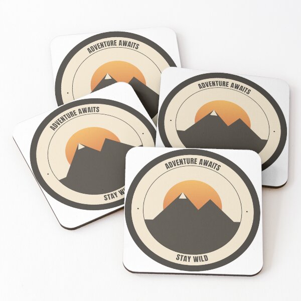 Item preview, Adventure Awaits Stay Wild Retro Mountain Pin designed and sold by Faissal SBIAA.