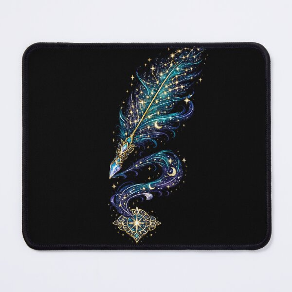 Item preview, Celestial Constellation Feather | Cosmic Quill | Galaxy Fantasy Illustration designed and sold by irfanshikh.