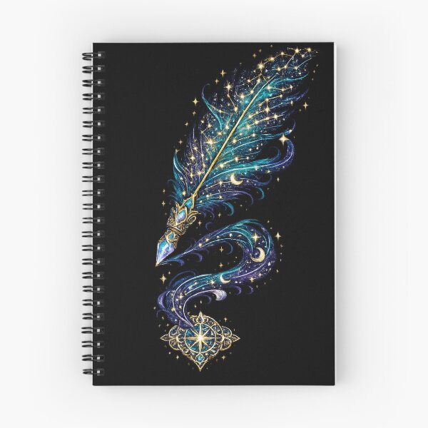 Item preview, Celestial Constellation Feather | Cosmic Quill | Galaxy Fantasy Illustration designed and sold by irfanshikh.