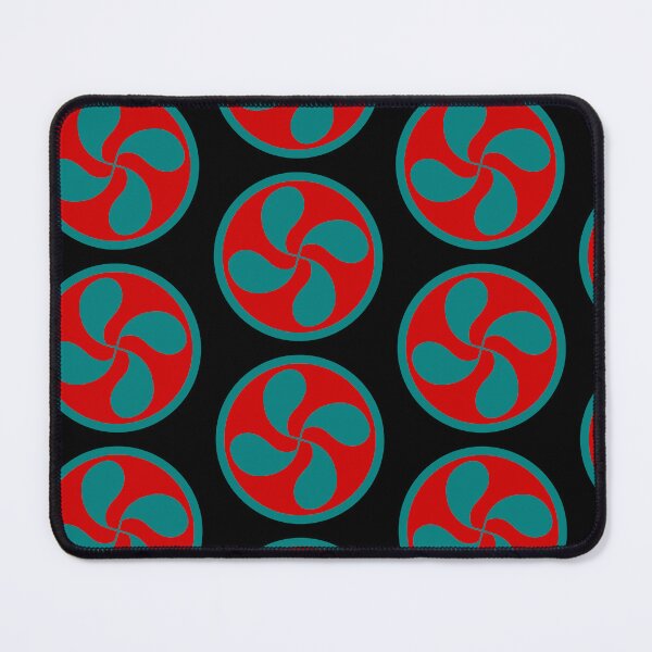 Item preview, Green lauburu Basque cross on red background designed and sold by Provinces de France.