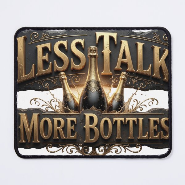 Item preview, Clean Orange LESS TALK MORE BOTTLES Artistic Motif designed and sold by dazzlemakers.